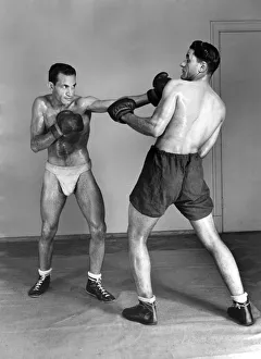 00045 Prints: Abdel Latif Maamoun (left) lightweight champion of Egypt