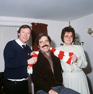 Men And Woman Prints: Aberdeen mamager Alex Ferguson and his wife Cathy pictured with Scottish trade union