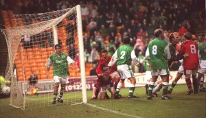 Aberdeen v Hibernian Scottish Premier match at Pittodrie Stadium 28th December 1996
