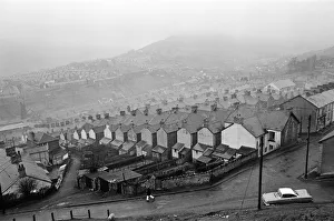 01022 Prints: Abertillery, the largest town of the Ebbw Fach valley in what was the historic county of