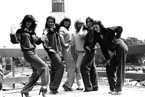 Abi, Trisha, Helen, Pauline, Sarah and Frankie members of the new Pans People