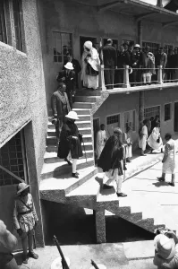 Abyssinian Emperor Haile Selassie seen here during the Audis Abasa Prison Inspection