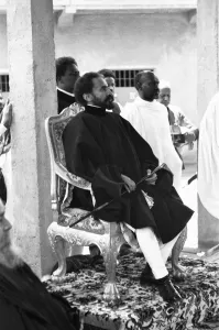 Abyssinian Emperor Haile Selassie seen here during the Audis Abasa Prison Inspection
