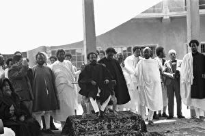 Abyssinian Emperor Haile Selassie seen here during the Audis Abasa Prison Inspection