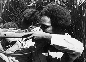 01466 Prints: Abyssinian patriot soldiers fighting against the Axis occupation forces of the German