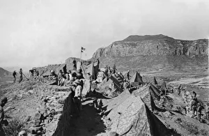 Abyssinian War October 1935 Italian forces seen here fortifying their position in