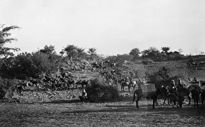 Italian Prints: Abyssinian War October 1935 Italian soldiers resting before advancing on the Adowa