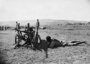 01023 Prints: Abyssinian War September 1935 Abyssinian mobile gun team seen here in action