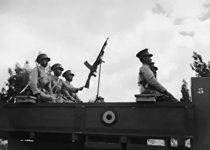 Abyssinian War September 1935 A anti-aircraft mobile column of the Abyssinia army