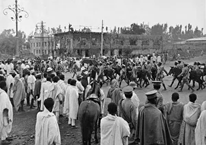 Abyssinia Prints: Abyssinian War September 1935 Cavalry of the Abyssinian army seen passing through