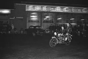 Core76 Prints: Ace Cafe January1961 Motorbikes and riders gather at the famous Ace Cafe