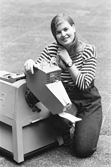 00284 Prints: Ace played by Sophie Aldred seen here with the doctors robot dog K9. 12th September 1987