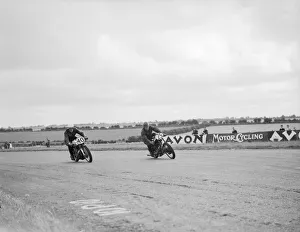 Action from the Daily Herald Motor Cycle Racing Championship at Thruxton