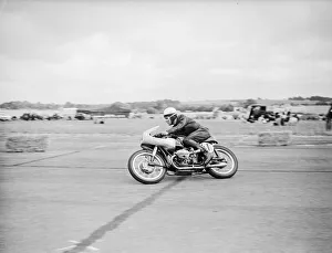 Action from the Daily Herald Motor Cycle Racing Championship at Thruxton