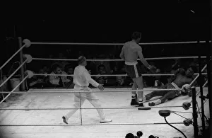 Knockdown Prints: Action during the non-title heavyweight fight between American Cassius Clay