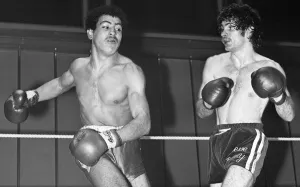 Light Weight Prints: Action from the Steve Early (Darker Shorts) v Najib Daho at the Midlands Sporting Club