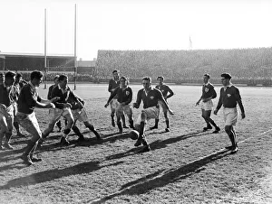 00408 Prints: Action from the Wales v France five nation championship match held at Cardiff Arms Park