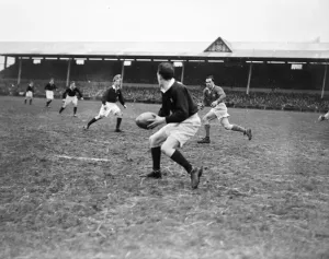 Action from the Wales v Scotland Home Nations Championship held at St Helens Ground