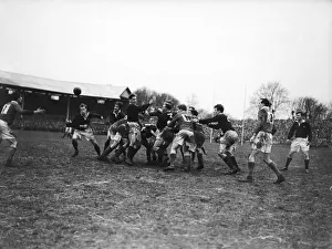 Action from the Wales v Scotland Home Nations Championship held at St Helens Ground