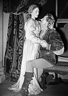 1949 Prints: Actor Andrew Osborn and actress Sheila Shand Gibbs star in the television play Behold