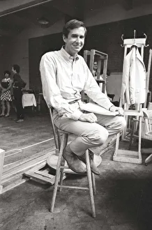 Film Production Prints: Actor Anthony Perkins during rehearsals for The Male Animal June 1968