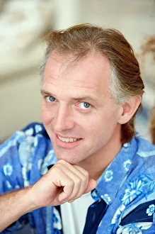 Actor and comedian, Rik Mayall, pictured at home four months after his horrific quad bike