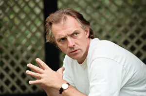 Actor and comedian, Rik Mayall, pictured at home four months after his horrific quad bike