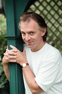 Actor and comedian, Rik Mayall, pictured at home four months after his horrific quad bike