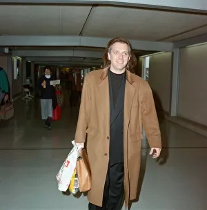 Actor and comedian, Rik Mayall, pictured at London Airport. 29th March 1992