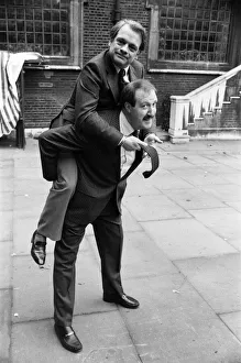 01054 Prints: Actor David Jason (Only Fools and Horses) on the back of Gordon Kaye ( Allo