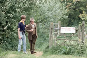 Actor David Jason pictured during the filming of The Darling Buds of May