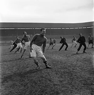 Actor Donald Howson in weight reducing training with Queens Park Rangers football club