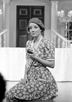 Actor Emma Thompson as Sally Smith starring in the stage musical Me
