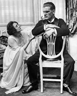 00169 Prints: Actor Will Hay seen here on stage with Lila Dolores in the play Speak Speak August