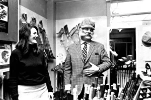 Actor Jimmy Edwards at John Jacobs golfing centre in Gosforth on 13th March 1973