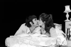 Acting Prints: Actor John Alderton and actress wife Pauline Collins seen here on stage