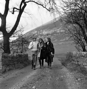 01151 Prints: Actor John Mills, wife Mary Hayley Bell and their daughter Hayley Mills pictured out in