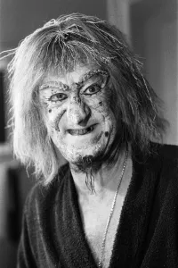 00617 Prints: Actor John Pertwee in the dressing room being made up for his role as Wurzel Gummidge in