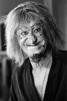 00617 Prints: Actor John Pertwee in the dressing room being made up for his role as Wurzel Gummidge in