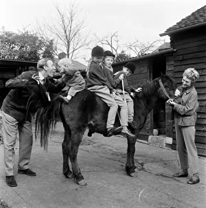 Actor Leslie Phillips with his wife Penelope Bartley and their four children, Caroline