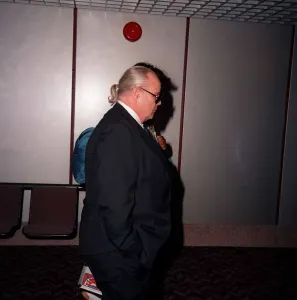 Hands In Pockets Prints: Actor Marlon Brando arriving at London Airport June 1986
