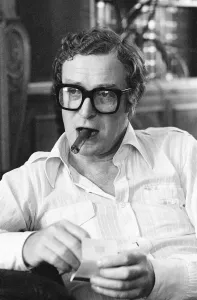 Actor Michael Caine gives an interview to a Sunday Mirror journalist