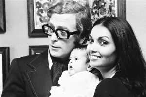 Actor Michael Caine and his wife Shakira hold a photocall at the White Elephant