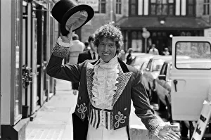 Actor Michael Crawford in character for the musical hit Barnum. 22nd May 1981