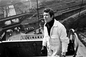 Actor Michael Crawford filming scenes for the BBC series Some Mothers Do