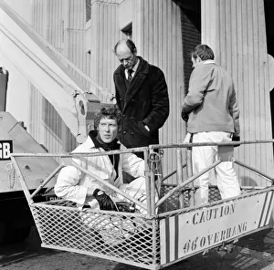Actor Michael Crawford pictured during filming at Station House