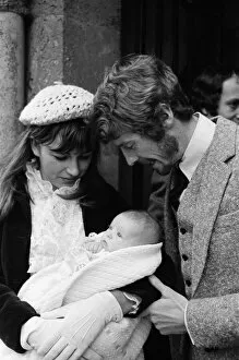 Images Dated 20th July 2021: Actor Michael Crawford and his wife Gabrielle at the christening of their second daughter