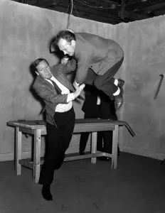 00096 Prints: Actor Patrick McGoohan filming a new series of Danger Man at Shepperton Studios