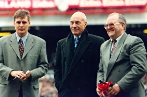 Actor Patrick Stewart at a Sunderland match with some club officials