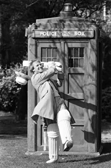 00284 Prints: Actor Peter Davison seen here during his first a press conference as the 5th Doctor Who